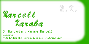 marcell karaba business card